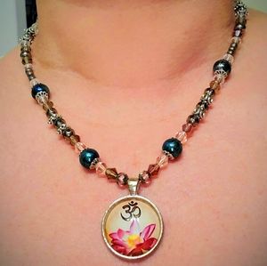 Ohm lotus necklace